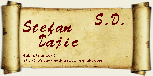 Stefan Dajić vizit kartica
